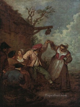 アントワーヌ・ワトー Painting - 農民の踊り ジャン・アントワーヌ・ワトー